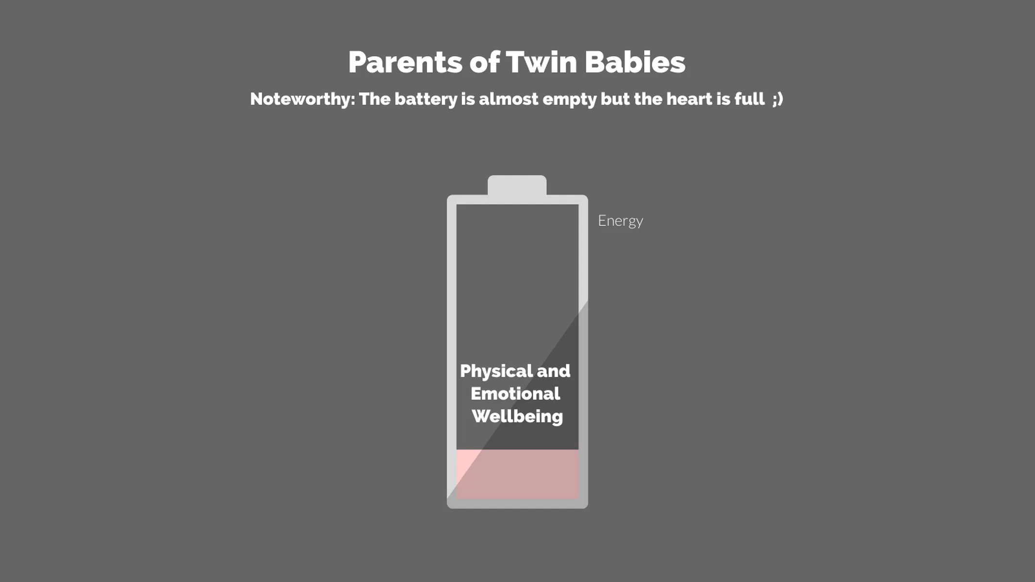 Battery Chart example: Parents of Twin Babies