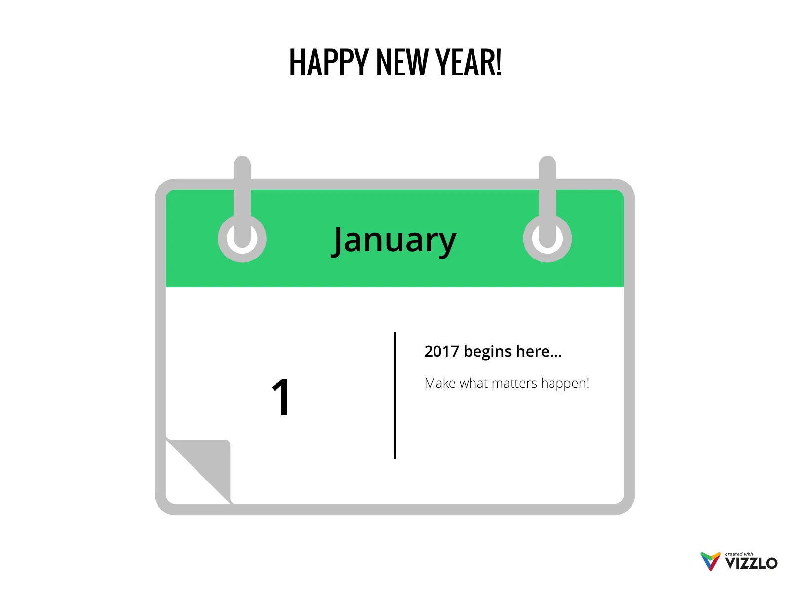 Kalenderdiagramm-Beispiel: HAPPY NEW YEAR!